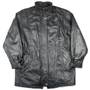 Amber Stone Leather Jacket‎ Small Black Coat Women